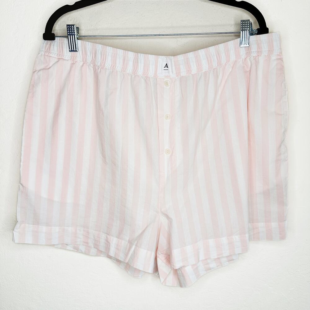 NWT by Anthropologie The Wren Two Piece Heart and Striped Print Boxer Shorts XL - Picture 4 of 16